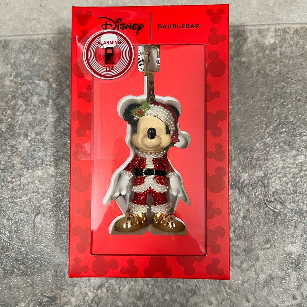Disney BaubleBar Mickey Mouse Christmas bag charm